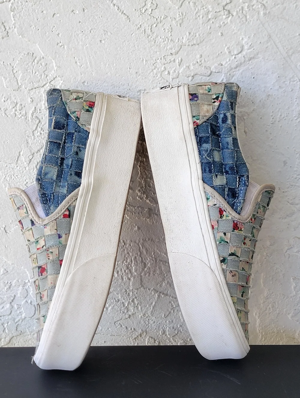 Vans Woven Classic Slip-On Stackform Women's Shoes Denim-Floral Size 8 - Picture 5 of 8